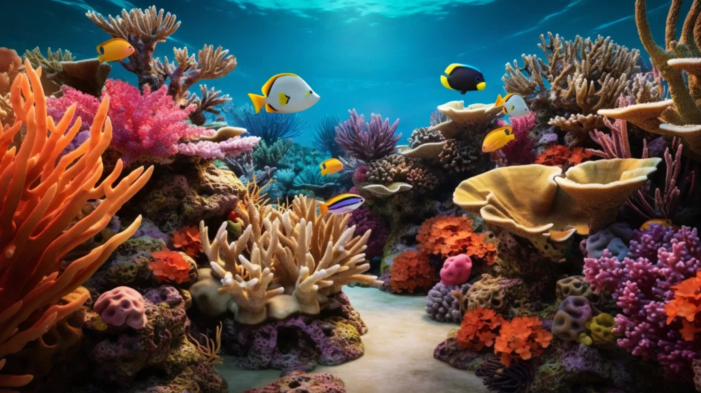 Coral and marine life