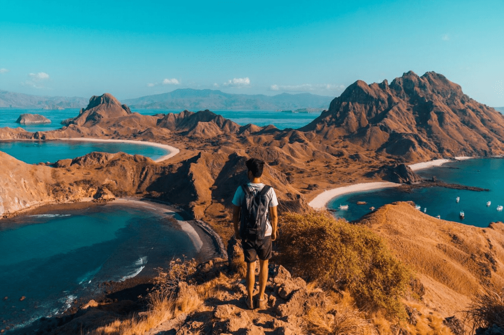 A man standing on Padar Island Komodo
