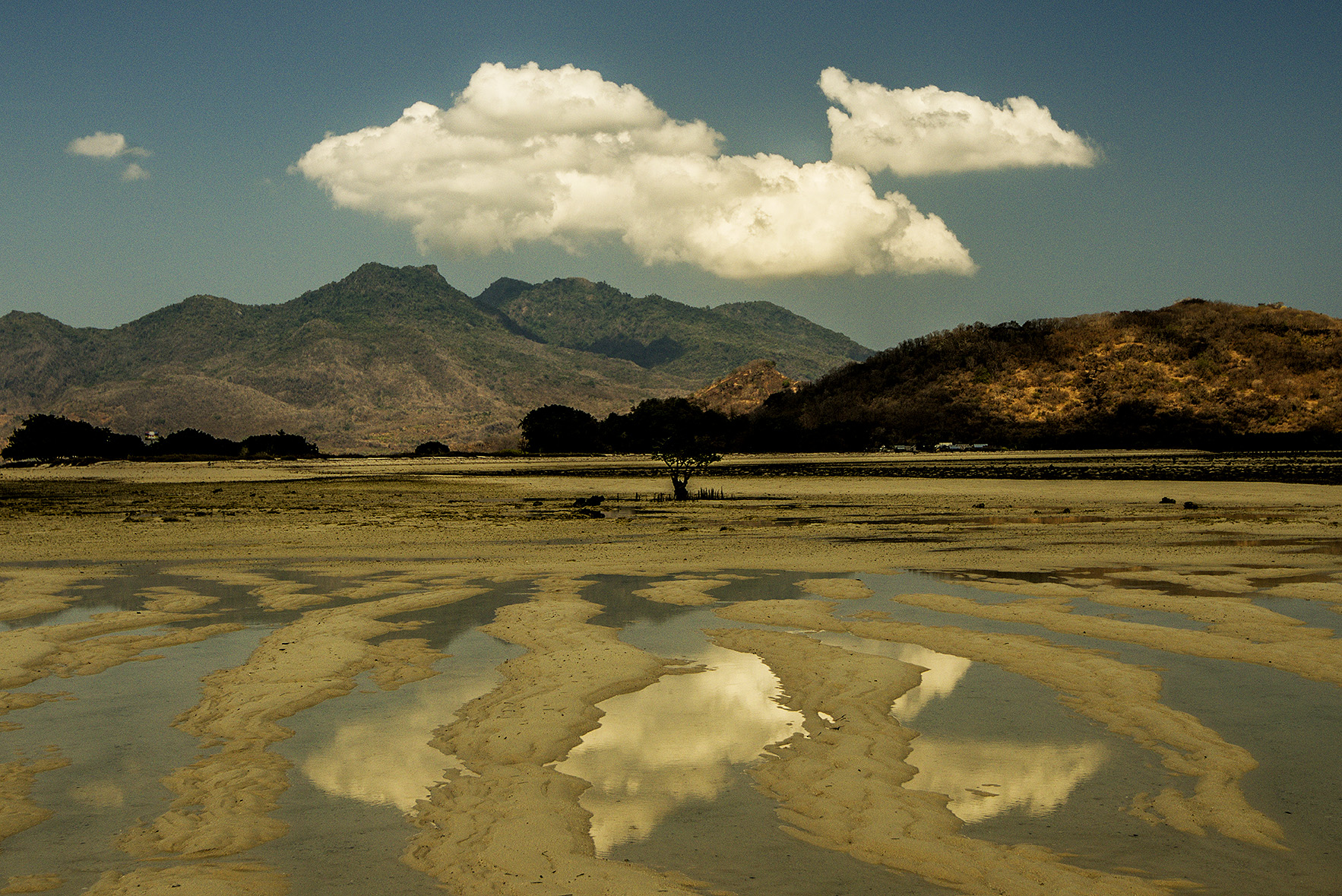 Alor's landscape of mountains and sea