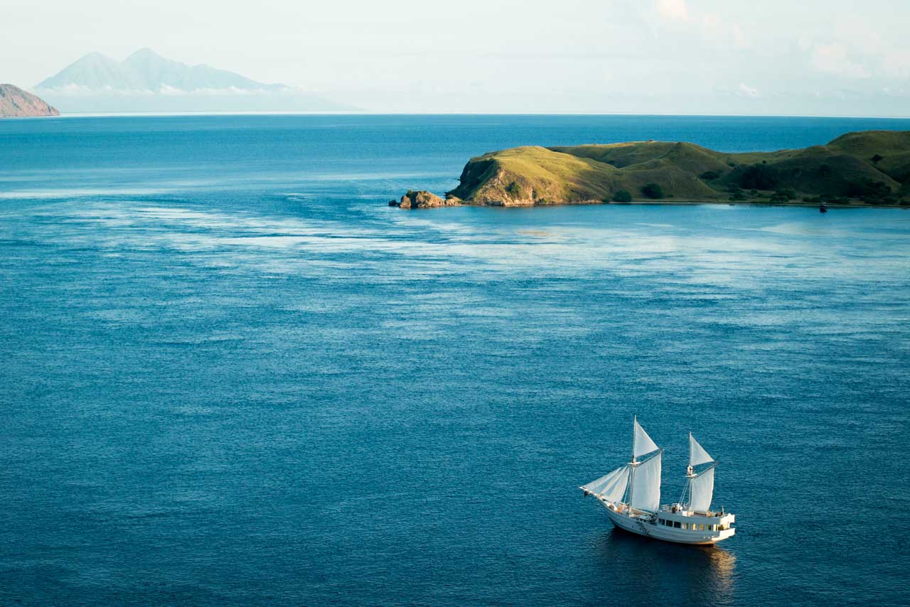 A luxury yacht charter in Sumba