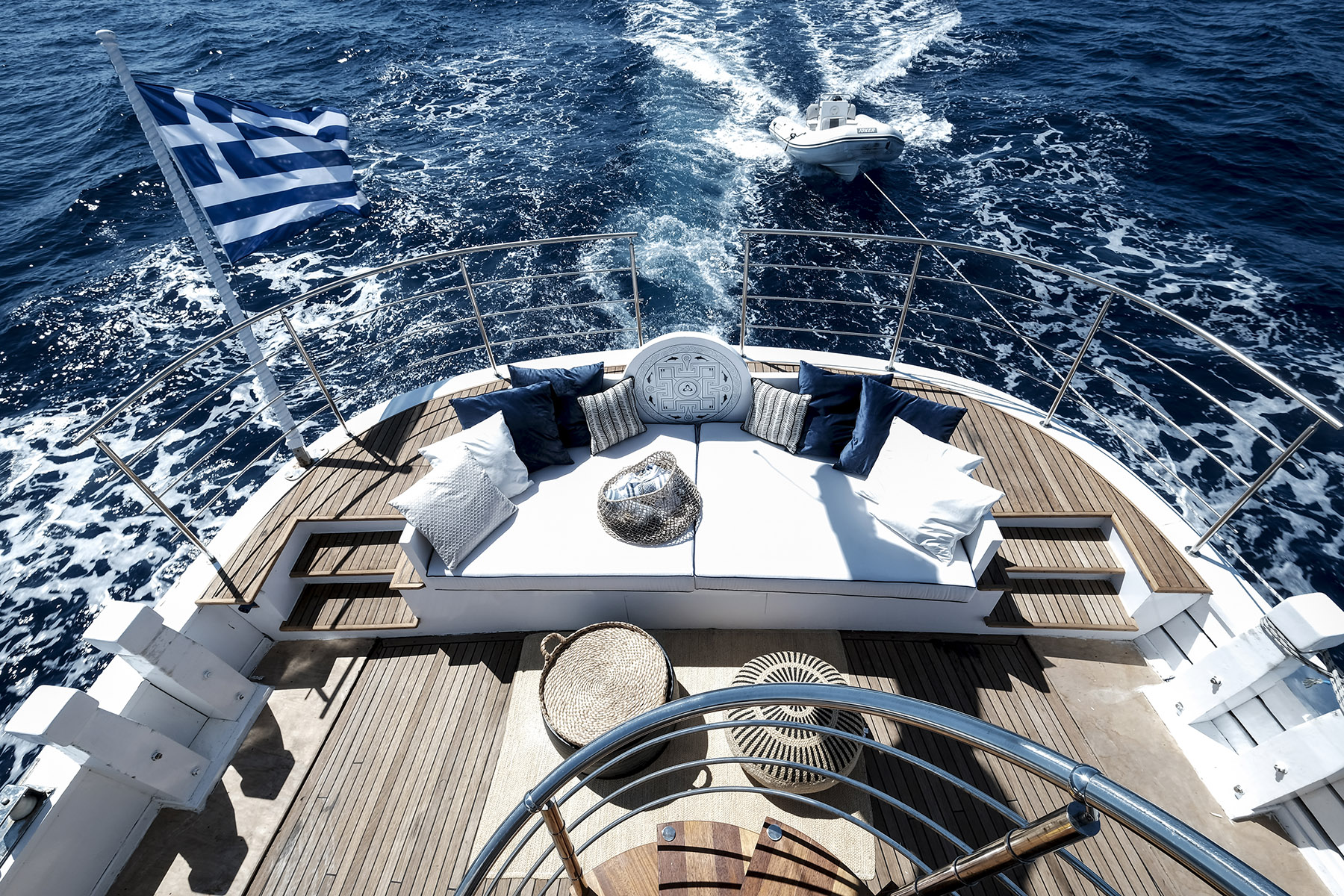 The deck of a luxurious yacht charter in Turkey