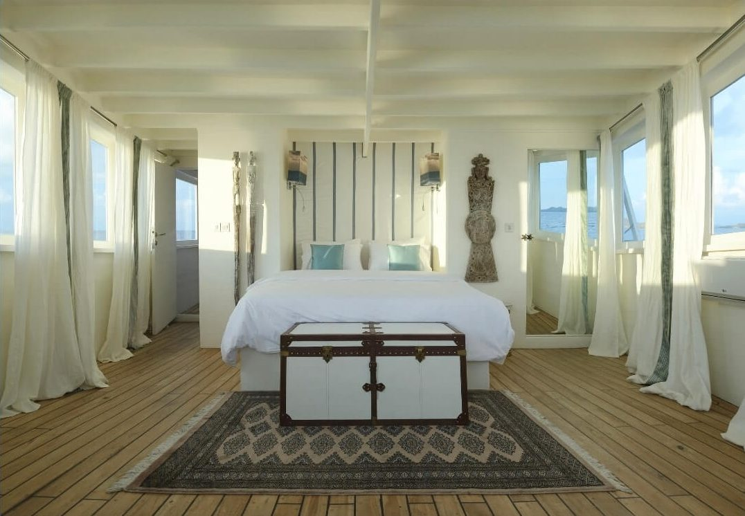 Interior cabin view of ALEXA luxury yacht