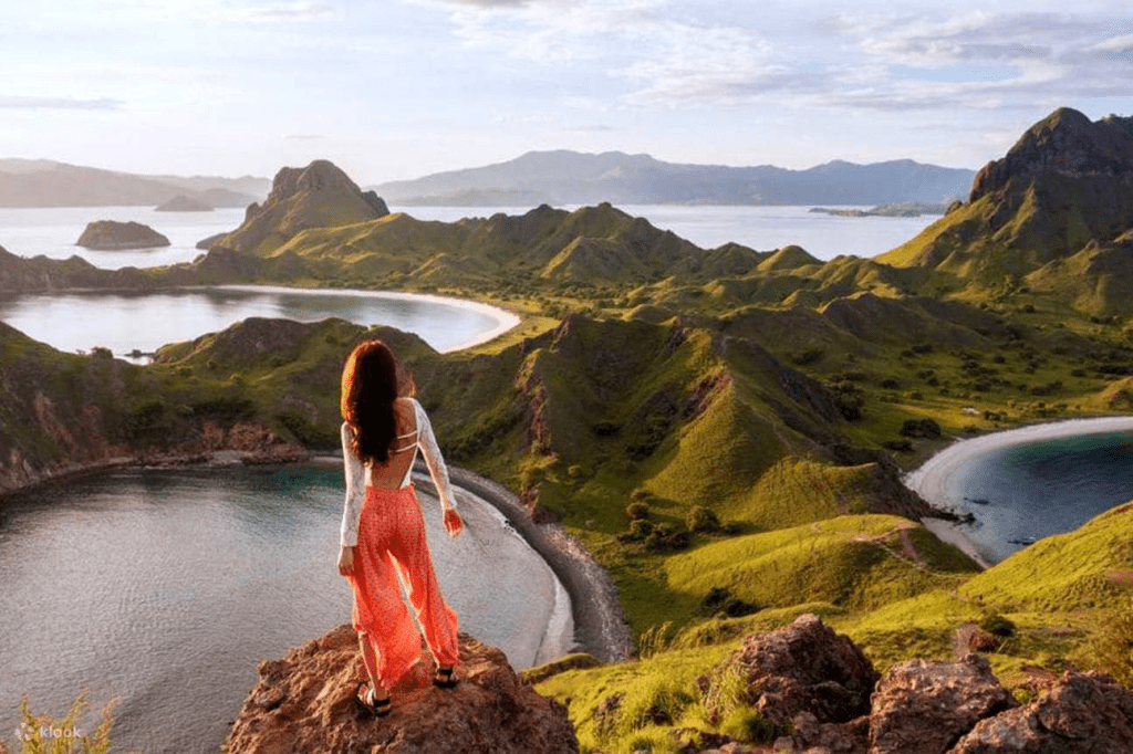 A woman standing on Padar Island Komodo