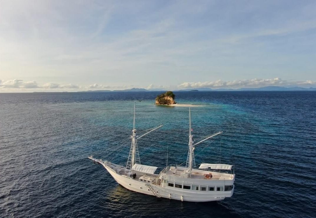A luxury yacht charter in Komodo Islands