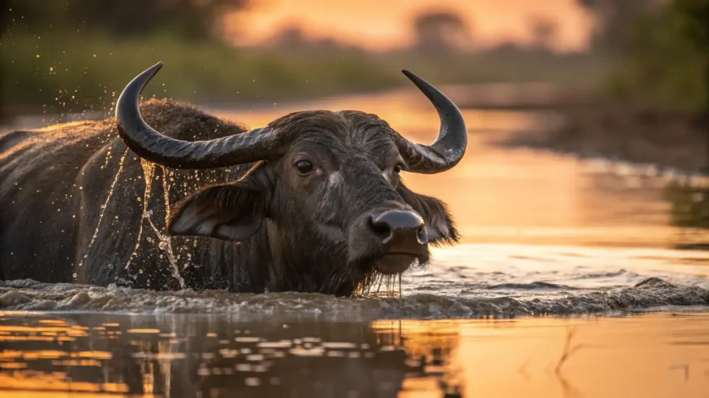 A Water Buffalo in Komodo