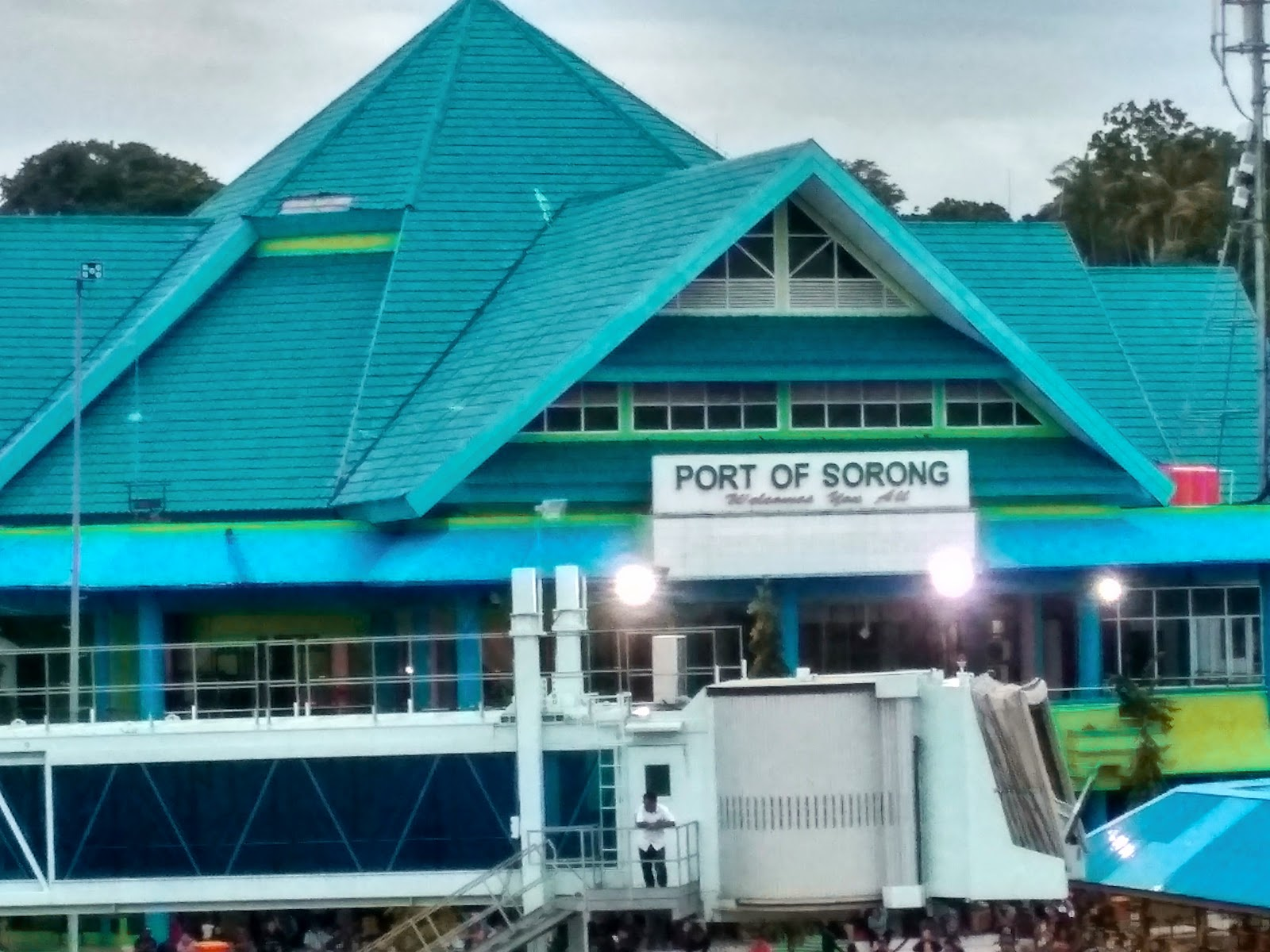 The terminal building, Port of Sorong in Indonesia. 