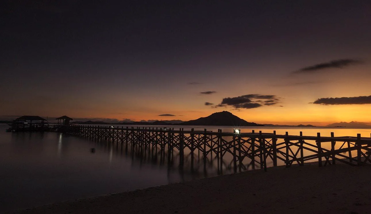 A jetty at sunset
