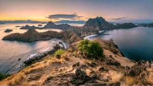 Padar island lookout in Komodo National Park